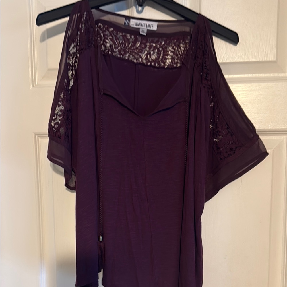 Plum Lace Women's Blouse